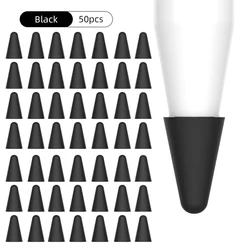 Silicone Protective Covers - 50 Pack Candy Color Tip Covers (50pcs Black)