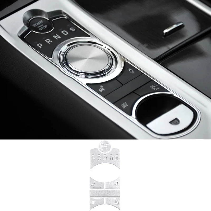 7Pcs Car Central Control Gear Button Cover Decorazione Sticker Per Jaguar Xf 2012-2015