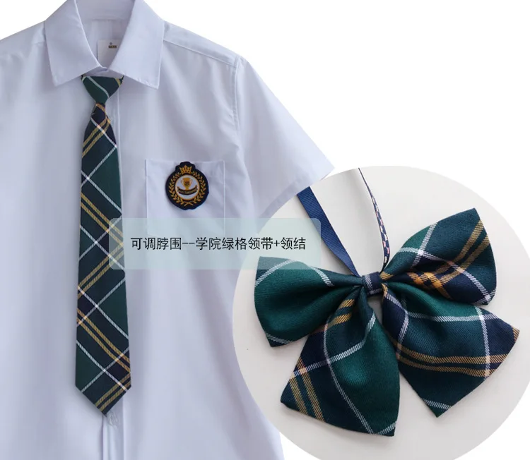 JK Fashion Mädchen verstellbare karierte Krawatte und Fliegen Japan Korea Schule Frauen Uniform Anime Bowknot Krawatten – Detail 8