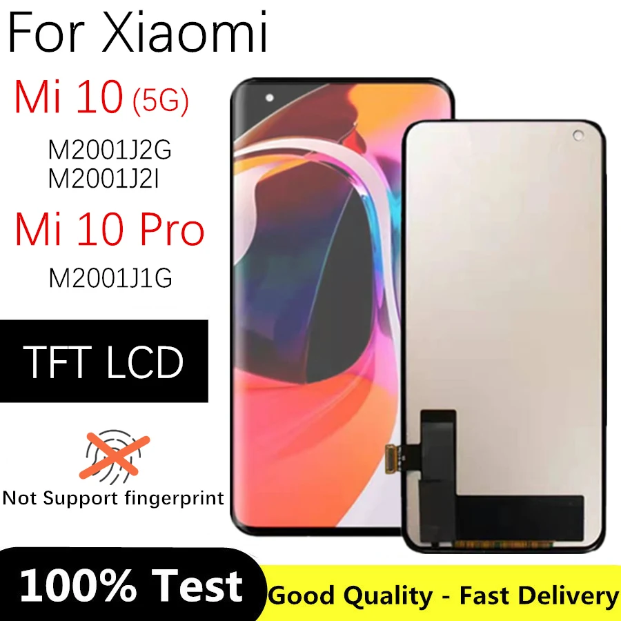 

6.67" LCD For Xiaomi Mi 10 Pro M2001J1G LCD Display Touch Screen Digitizer Replacement for phone Xiaomi Mi10 M2001J2I LCD