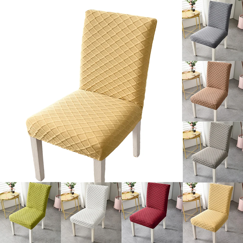 

Universal Chair Cover Elastic All-Inclusive Chair Cover Polyester Washable Seat Covers For Home Dining Room Kitchen Restaurant