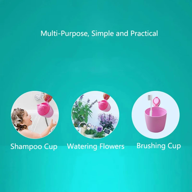 1 gobelet de bain ours en dessin animé pour nouveau-né et enfant, avec cuillère à shampoing et 2 couleurs._voghion.com