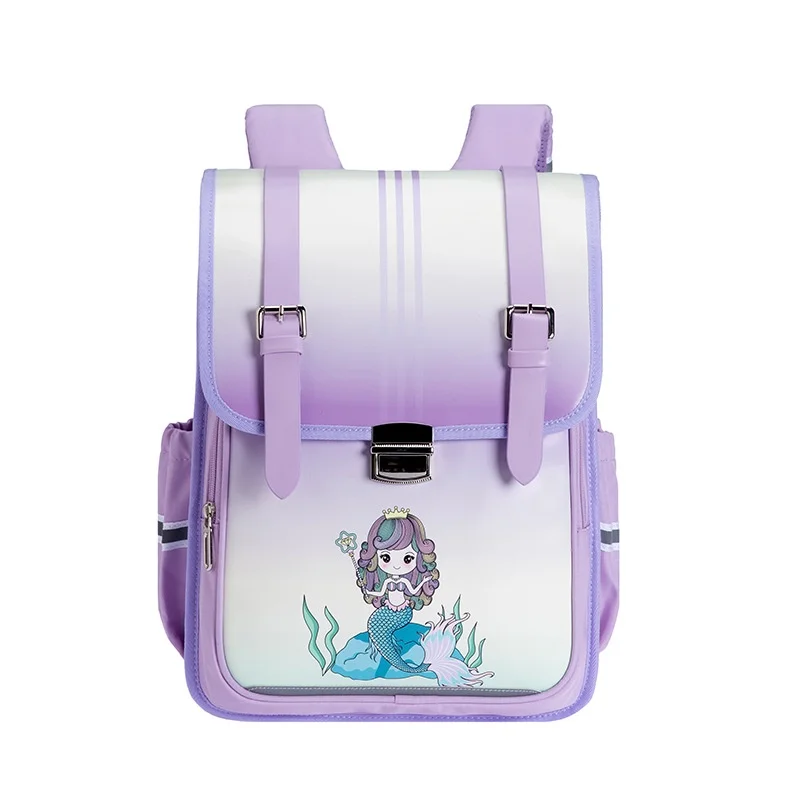 New Cute Children Students British Style Mermaid Backpacks Fashion 2022 Primary Girls Boys Cartoon Large Capacity Schoolbags Hot