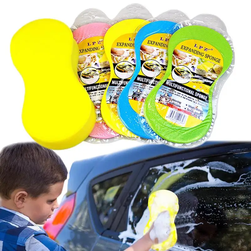 

Dish Scrubber Lightweight Portable Car Wash Sponge Abrasion-proof Durable Compressed Sponges Strong Water Absorption Capacity