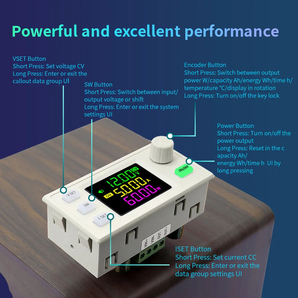 DC6~36V SK60X/SK120X Solar MPPT Controller CNC Boost/Buck Adjustable Regulated Power Module Solar Energy System Protection solar controller