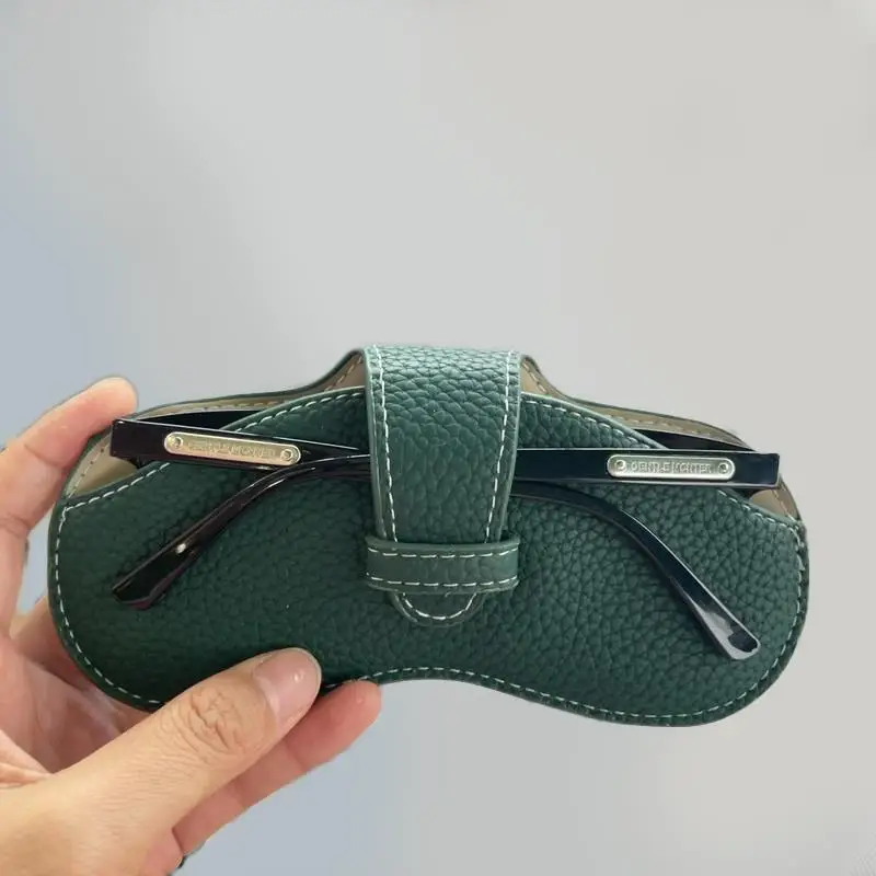 Women's Leather Soft Glasses Case - Fashionable Portable Eyewear Accessory