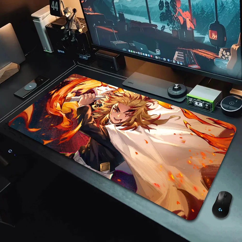 

Коврик для мыши R Rengoku Kyoujurou Demon Slayer, коврик для мыши с ковриком, игровые аксессуары, Prime gaming XXL коврик для клавиатуры, коврик для стежки