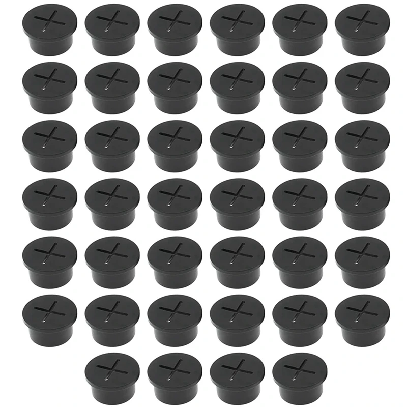 

Dust Plug Soft Silicone Wire Hole Cover Black Seal Ring Opening 25Mm Desktop Hole Cover