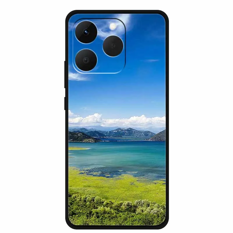 Sleek Black Silicone Phone Case - Soft TPU Protective Bumper Cover