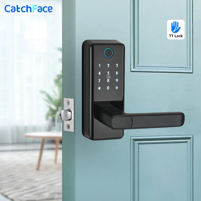 NEW Fingerprint TTLock Bluetooth Door Lock App Code Card Key Touch Single Latch Security Digital Electronic Smart Door Lock 2