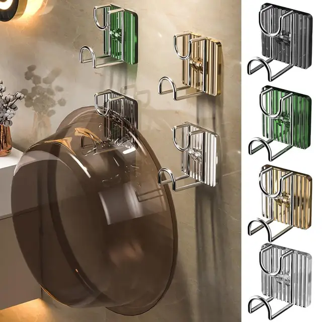 2Db Tároló Állványok Felső Alsó Csat Falra Szerelt Nem Lyukasztó Függőleges Hajlítás Elleni Küzdelem - Image 5