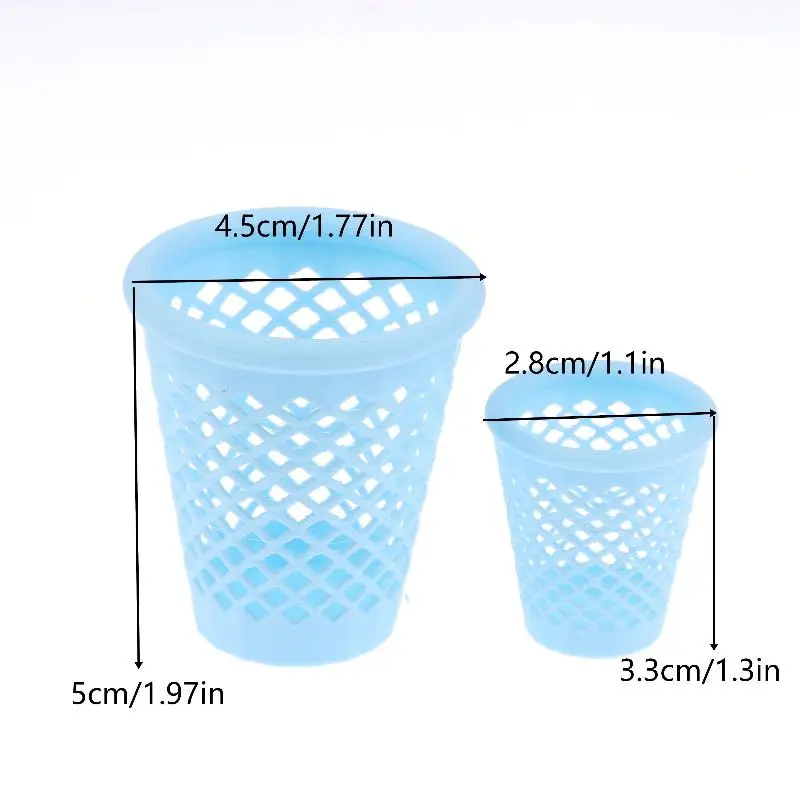 1/12 Dollhouse Mini Hollowed-out Trash Can Model Dollhouse Living Furniture Decoration Dolls House Micro Scene Ornament