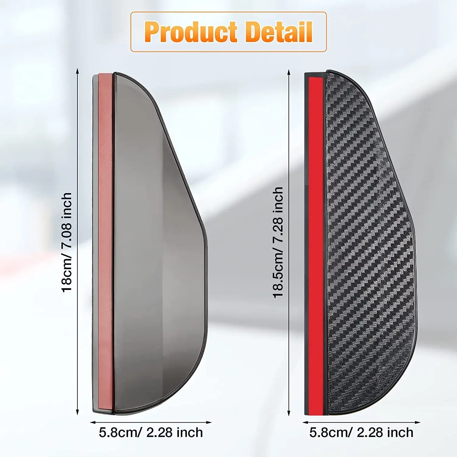 2Pcs Flexible Car Rearview Mirror Protector Rain Eyebrow Cover Universal Sun Visor Rain Shield Protector Car Accessories rearview mirror rain shield rearview mirror rain eyebrow car rearview mirror visor rearview mirror rain guard rearview mirror visor