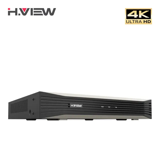 H.View 4K 8Ch Poe Nvr Cctv Security System H.265 Video Audio Recorder 8Mp Network Surveillance For Poe Ip Camera Onvif 1