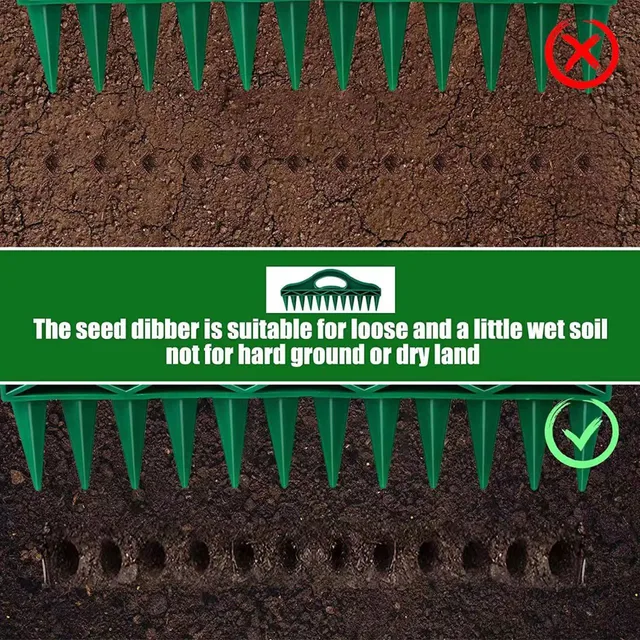 Hordozható Magban A Talaj Ásó Hatszögletű Piramis Kialakítása Sima Fogantyúval, Amely Alkalmas Magok Ültetésére - Image 4