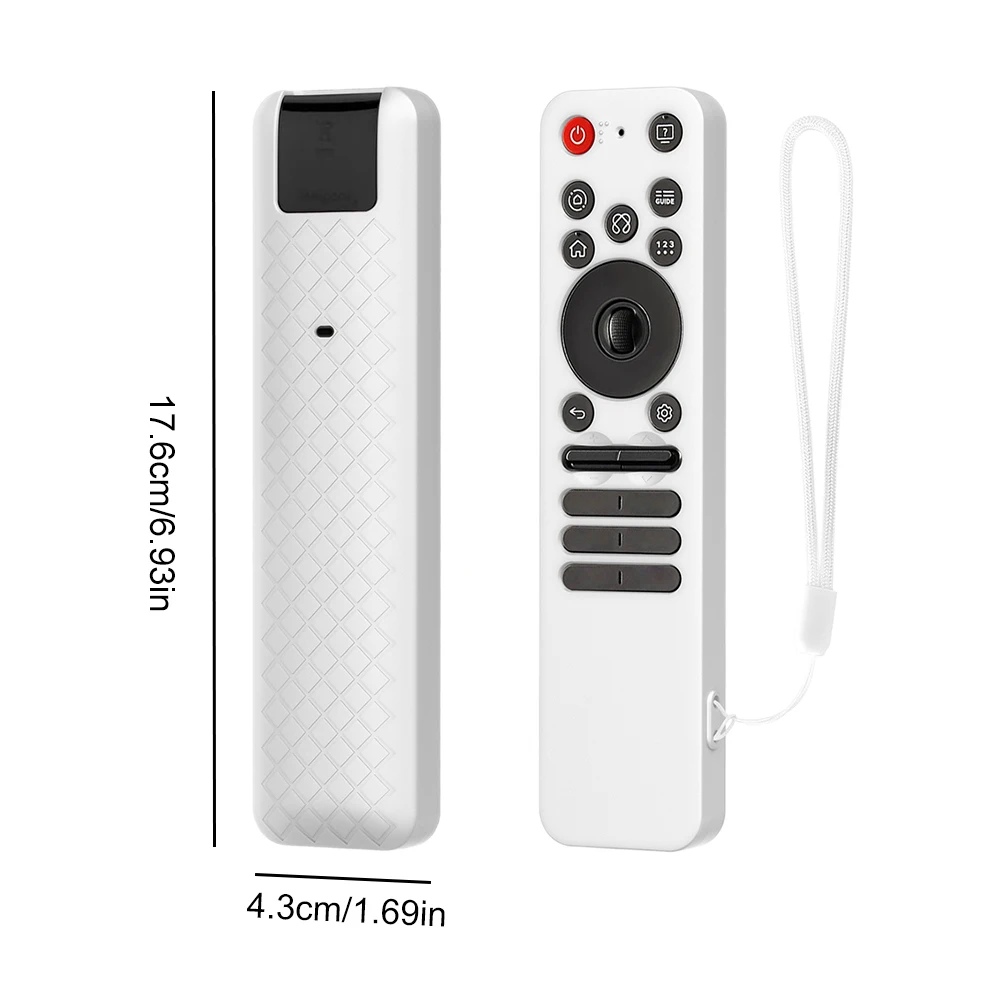 Silicone Anti-Slip Shockproof TV Remote Control Cover with Lanyard