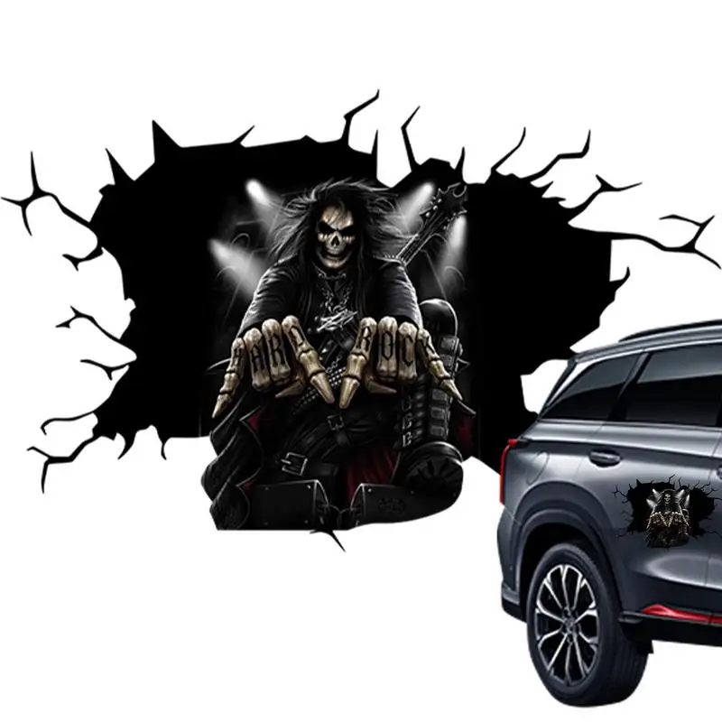

Halloween Car Stickers Skull Car Sticker Horror Decoration Strong Adhesion Create A Halloween Mood For Car Pickup Truck SUV
