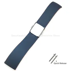 Silicone Quick Release Sport Watch Band - Multiple Size Options - 24mm (Grey)