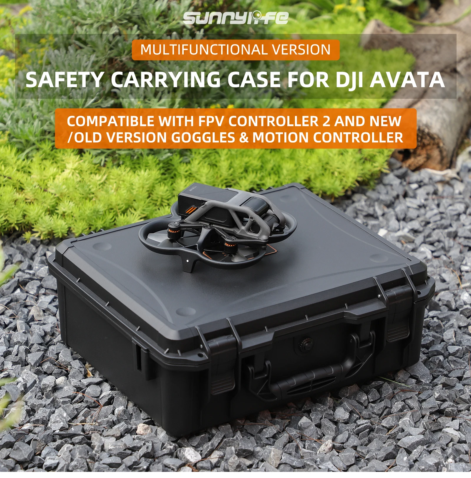 

For DJI Avata AQX-9 Safety Case Explorer Edition Flight Glasses Waterproof Large Capacity Protective Carrying Case