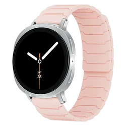 Magnetic Silicone Loop Strap - Premium Replacement Watch Bracelet - Watch 8 40 - 44 - 46mm (Pink)