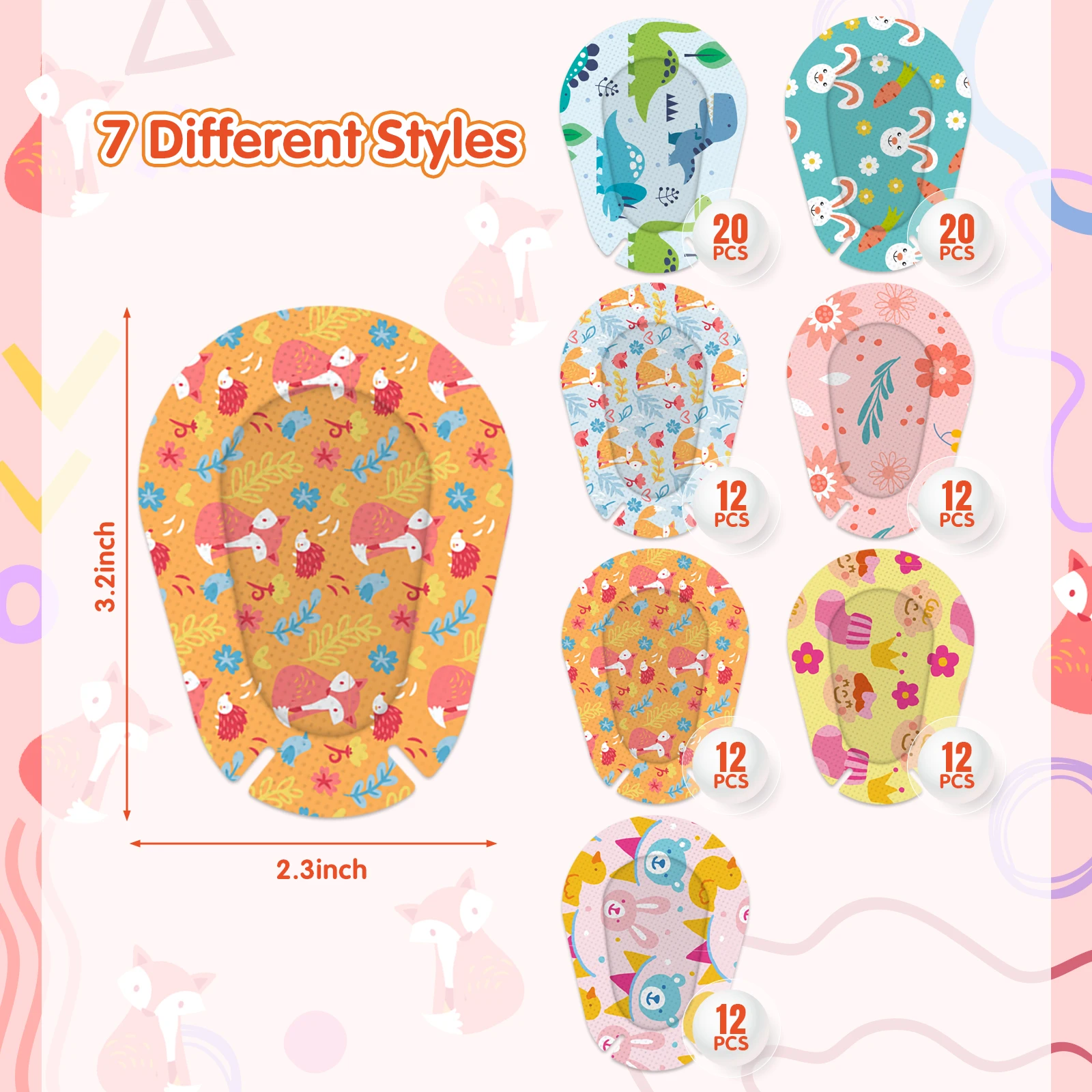 100 Pcs Breathable Amblyopia Eye Patch Cartoon Light Blocking Children Correction Protect Eyesight Sterile Eye Pad Girls Boys 6