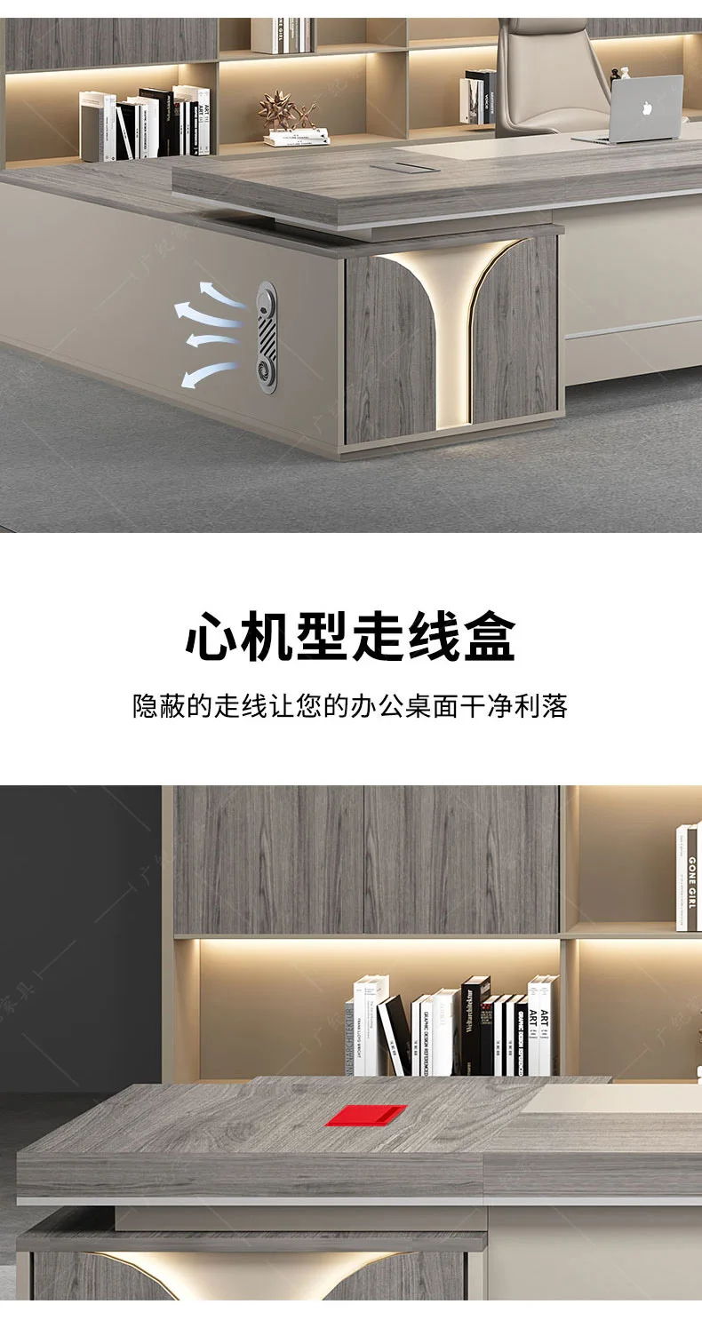 Description Picture 6 of itemLuxury Desktop Office Desks Drawers Writing Reception Standing Office Desks Workstation Scrivania Pieghevole Office Furniture