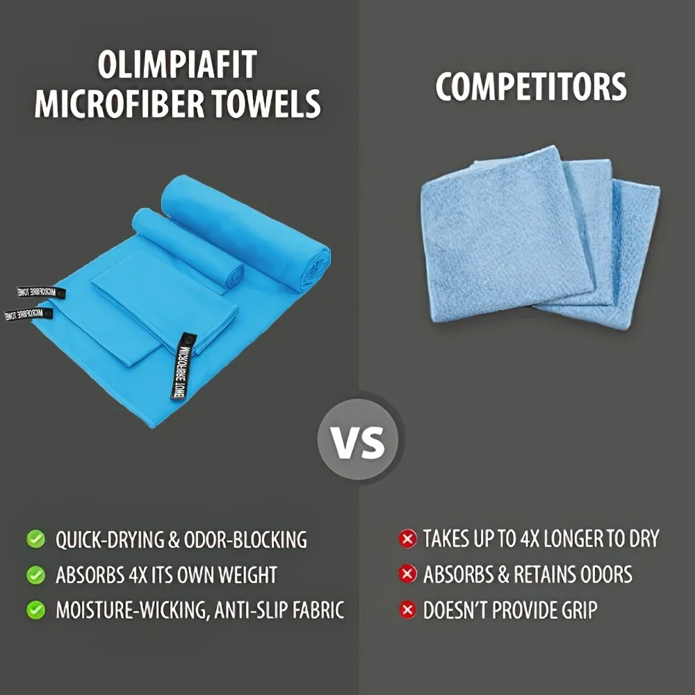Quick Dry Microfiber Beach Towel Soft Lightweight Travel Sports_voghion.com