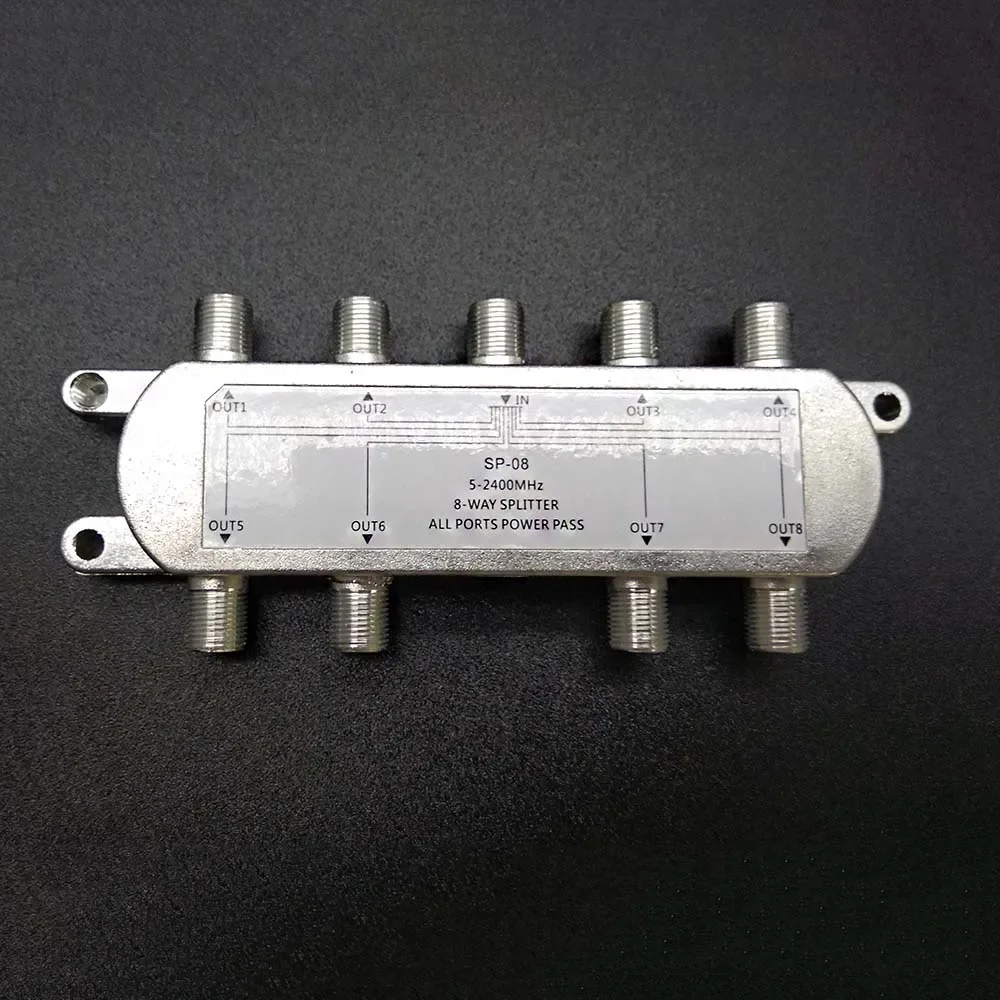 Satellite TV Receiver TV Splitter TV Antenna 8 Way Signal Satellite Splitter TV Aerial Antenna RF Coaxial Cable Splitter Satellite TV Receiver Indoor