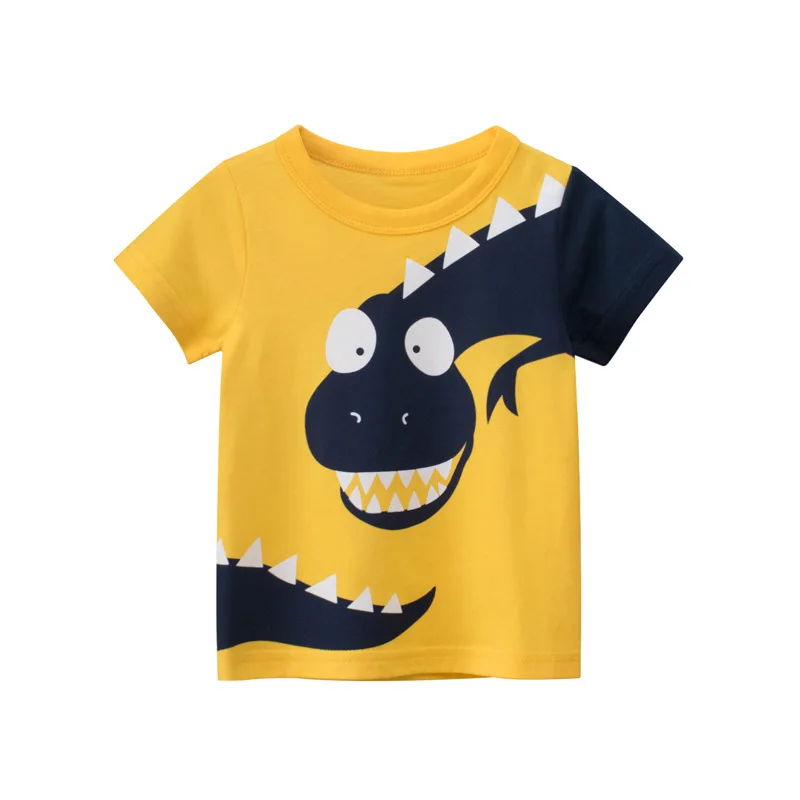 

2023 Summer Children's Short-sleeved T-shirt Boys Clothes Cotton Dinosaur Tops Fashion Kids Cartoon Tee Shirts Dropshipping