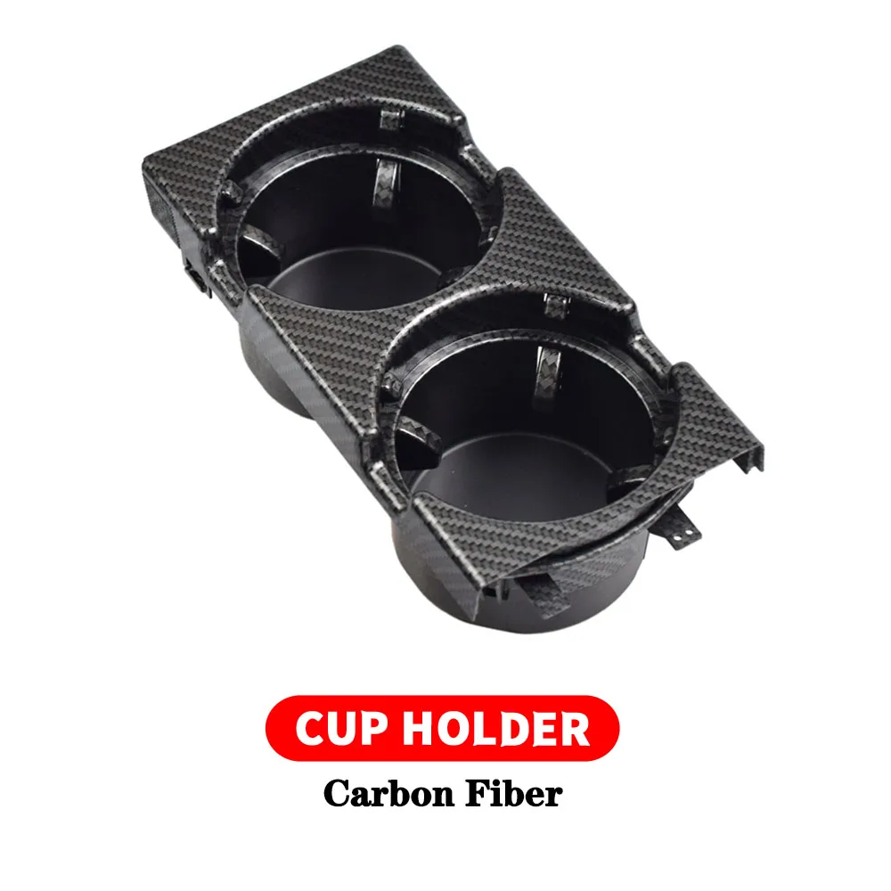 Kaufe Carbon faser Auto Center Konsole Wasser Tasse Halter