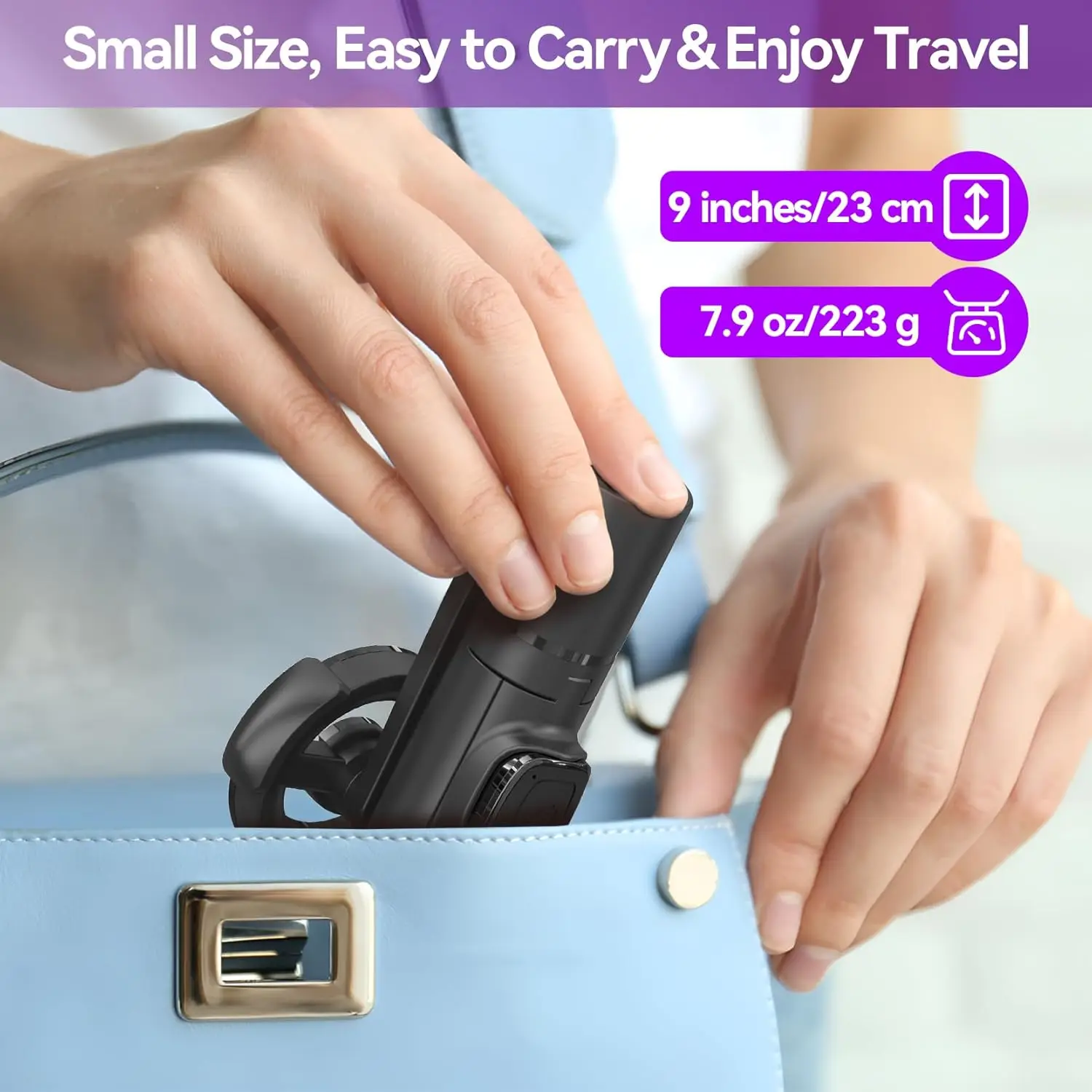 Magnetic Selfie Stick Extendable Phone Tripod Stand Portable Phone Tripod for All Cell Phones for Selfie/Photo/Live/Vlog