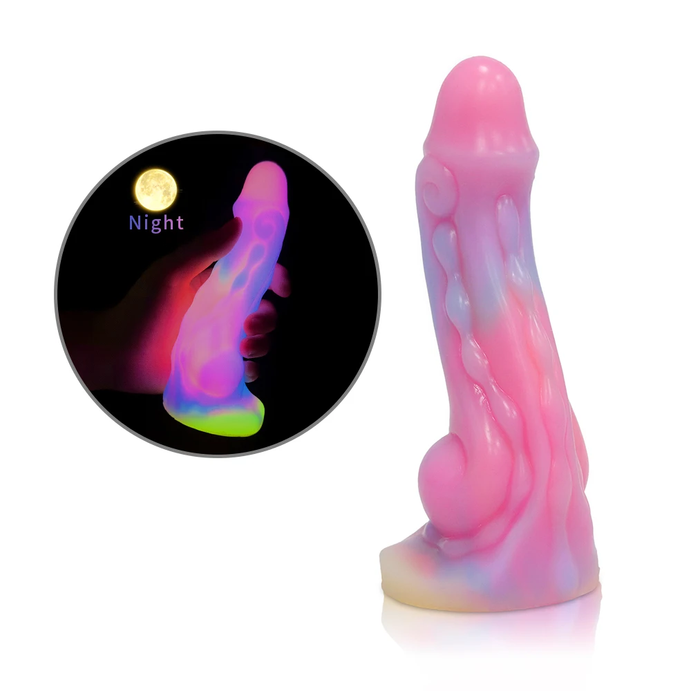 Sex toys silicone realistic dildo luminous monster dildo prostate massager big butt plug anal strong sucker for women