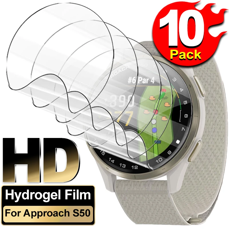 1-10Pcs Hydrogel Film For Garmin Approach S50 Screen Protector HD Clear Protective Cover Watch Films for Garmin S50 Accessories