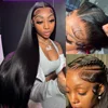 250 300 Density 13x4 13x6 Bone Straight HD Transparent Lace Front Human Hair Wig 30 40 Inch Pre Plucked Lace Frontal Wigs 5