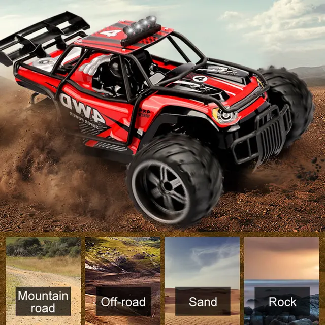 ZWN 1:16 / 1:32 4WD RC Car With LED Lights 2.4G Radio Remote Control Car Drift Off-Road Driftmonster Trucks Toys for Boys 4