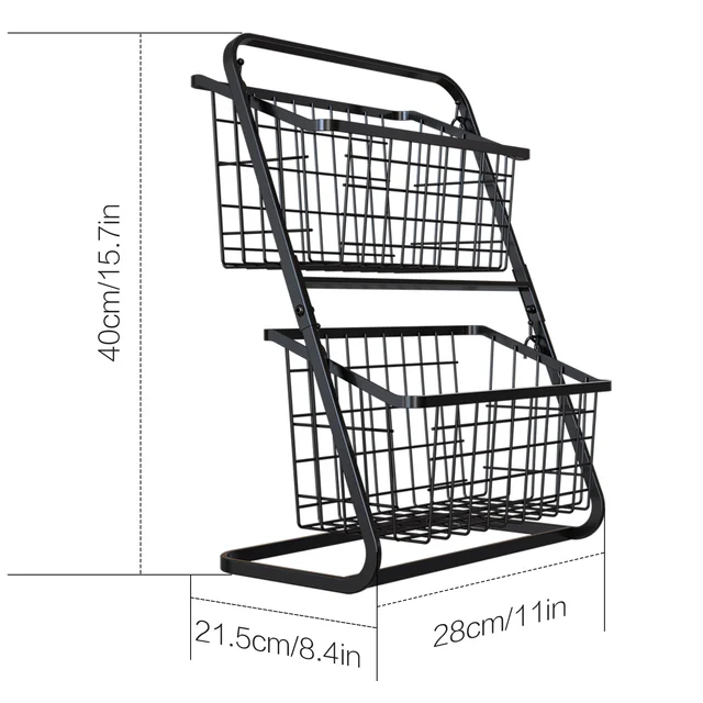Black Multi-Layer Vegetable Rack 6
