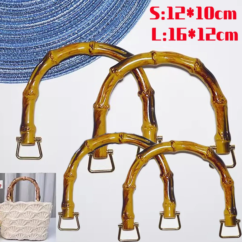 Fai da te con fibbia Accessori per borse Confezione regalo Maniglia Maniglie per borse in bambù Maniglia per borsa a tracolla Maniglia per borsa in bambù