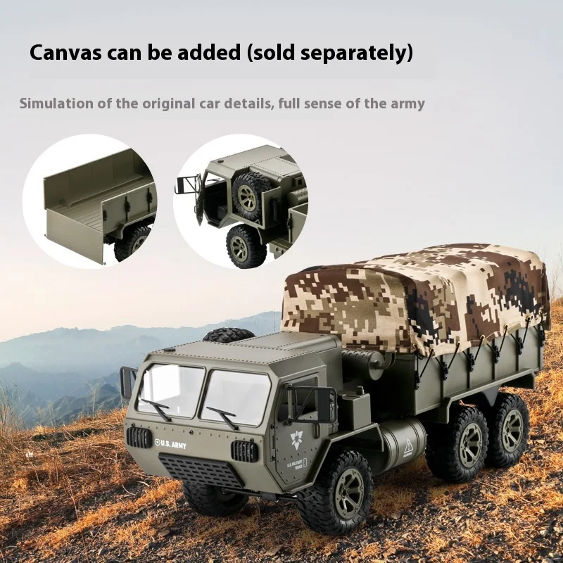 FY FY004A 1:12 six wheel drive military card with differential simulation RC off-road vehicle full scale remote control model ca 2