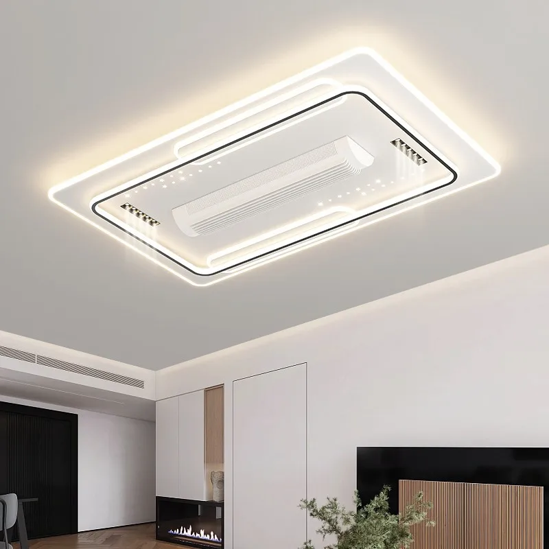 Ceiling Fan Light Indoor Living Room Modern Remote Control Iron Material LED Bladeless for Home Decoration ceiling fan,led ceiling fan lights,led fan light