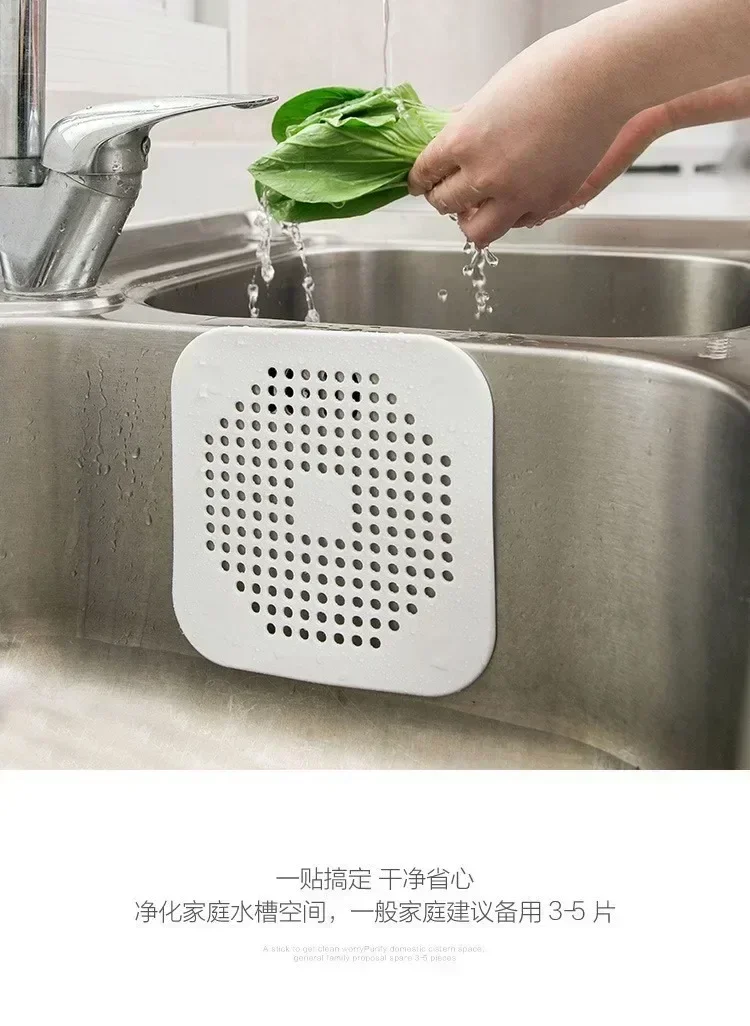 Silicone Floor Drain Sticker Bathroom Hair Filter
