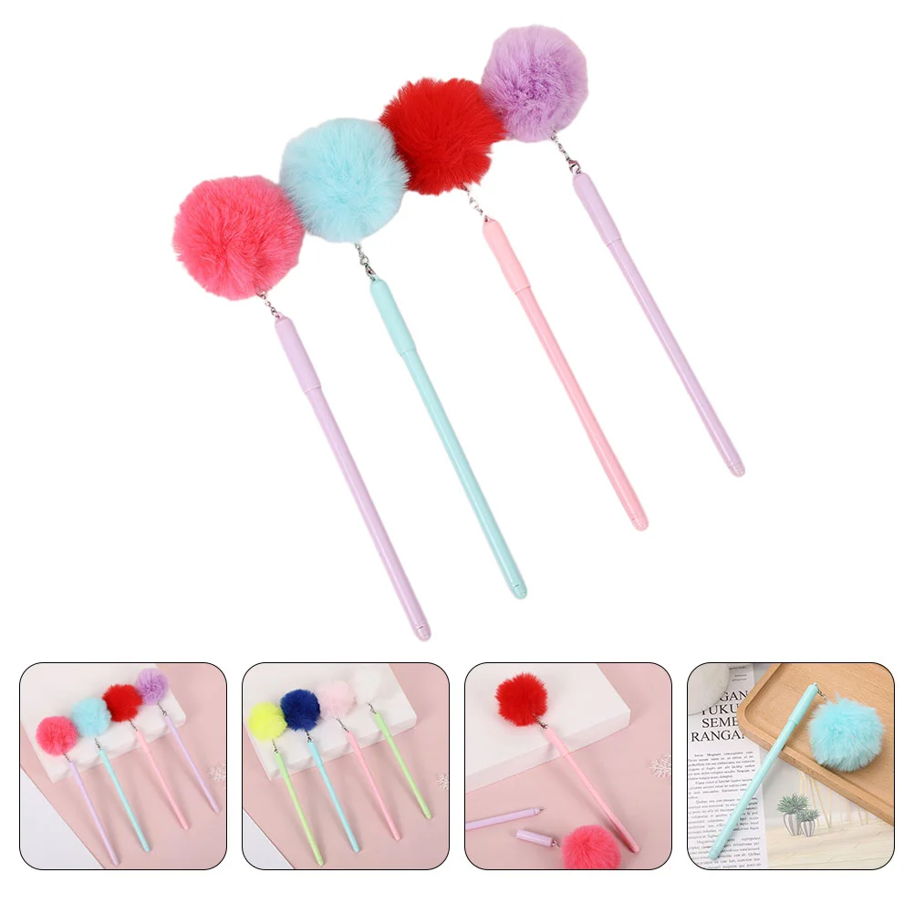 8pcs Decorative Pens Pen Adorable Fluffy Writing 2pcs girls fluffy adorable note taking diary plush cover writing book girls birthday gift