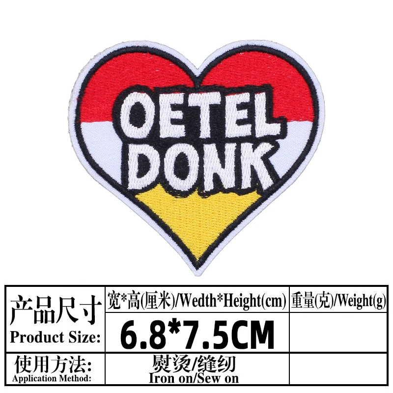 Netherland Oeteldonk Emblem Carnival Frog Patches for Clothing Thermoadhesive Stickers Iron on Letters Embroidery Patches Sewing