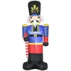HOMCOM 8ft Christmas Inflatables Outdoor Decorations Nutcracker Toy Soldier with Scepter, Blow-Up Yard Christmas Decor 1