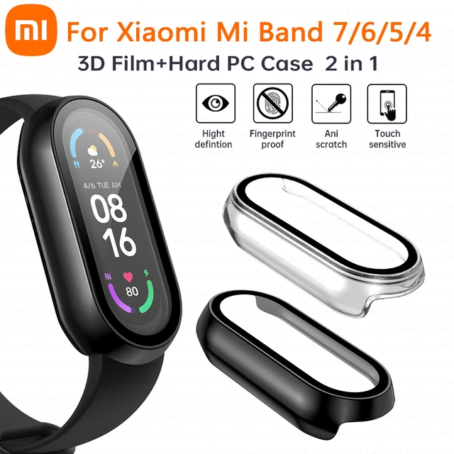 Protector de pantalla 3D para Xiaomi Mi Band 7, 6, 5, 4 y 3, funda de