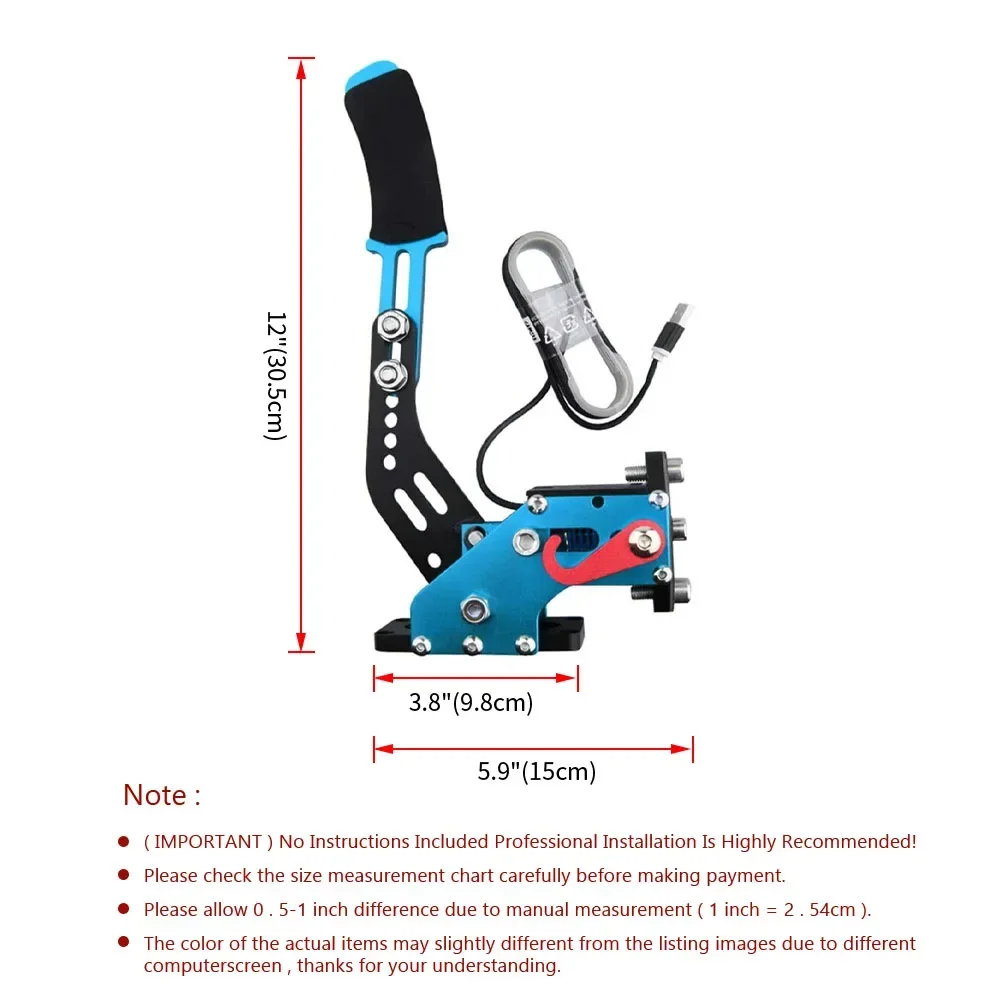 로지텍 브레이크 시스템 핸드브레이크/드리프트 어댑터 보드 (랠리 G29/G27/G25 PC용) 홀 센서 USB 14비트 SIM 레이싱 게임 T300 T500 호환