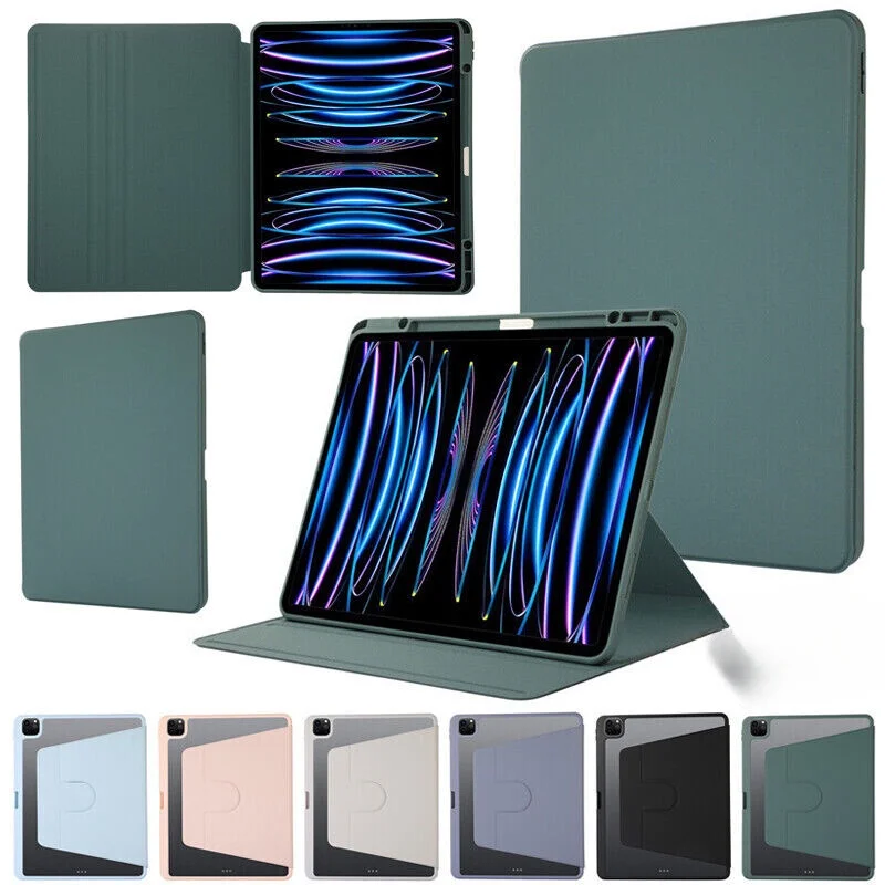 

For iPad 5 6 7 8 9 10th Gen Mini 6 Air 4/5 10.9inch Pro M2 11 12.9 Smart Case Leather Rotate Stand Cover