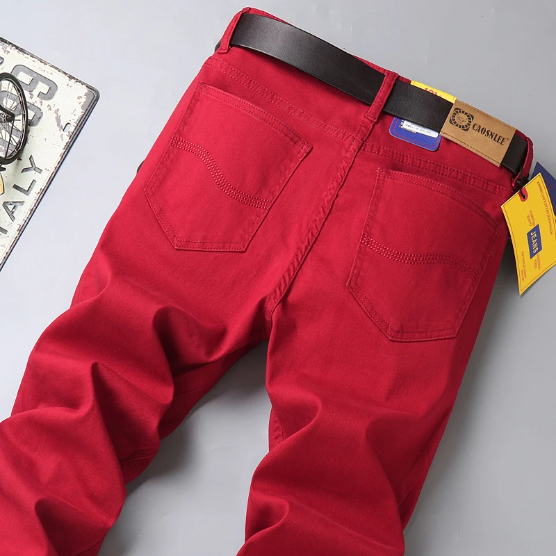 

2022 Autumn Winter Men's High Quality Jeans Korean Style Slim Fit Stretch Cotton Pants Male Classic Brand Black Denim Trousers