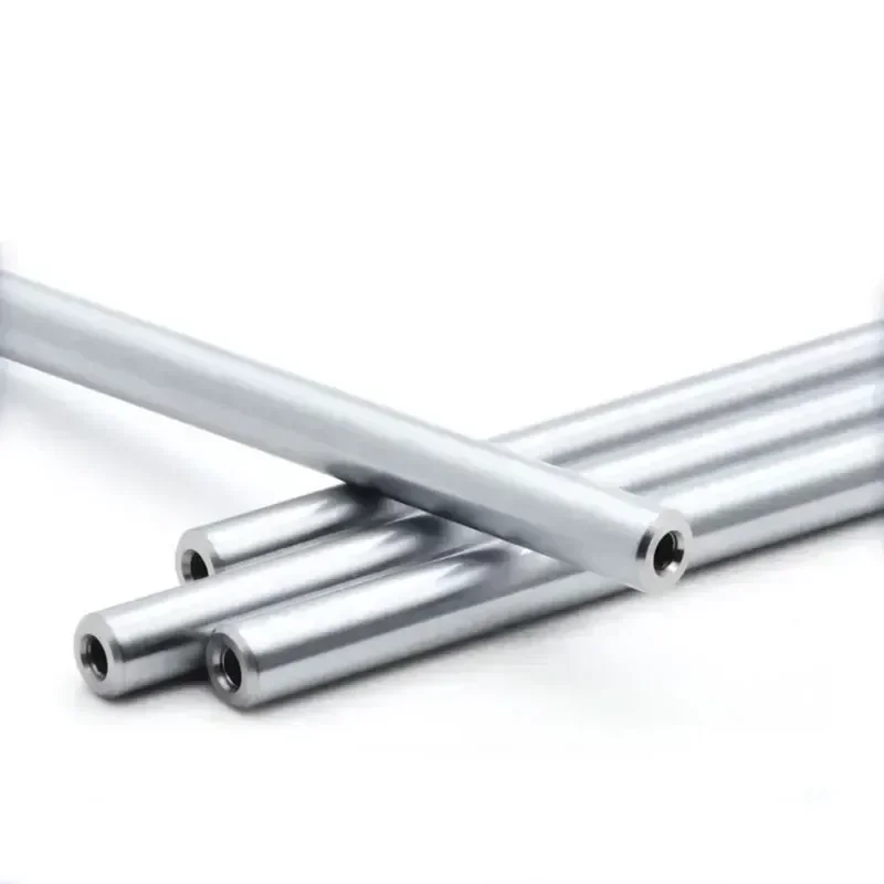 Linear shaft OD8/10/12/16/20mm Length100-550mm One end M3/M4/M5/M8 thread hole depth 8-16mm Chromed Harden Rod Shaft linear shaft rod