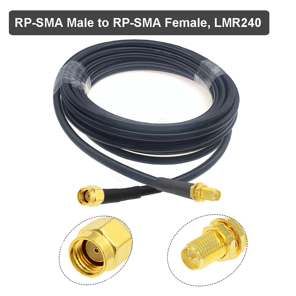 cabo coaxial do rf da baixa perda ohm trança cabo de extensão da antena do roteador wifi jumper novo sma macho tomada masculina de sma