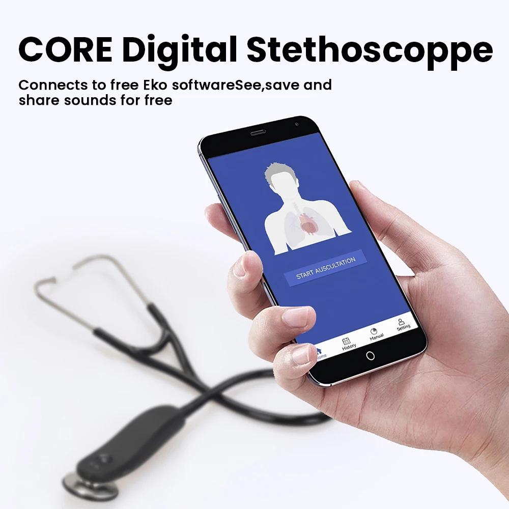 Digital Bluetooth Wireless Intelligent Electronic Stethoscope for Clinics, Hospitals, Homes
